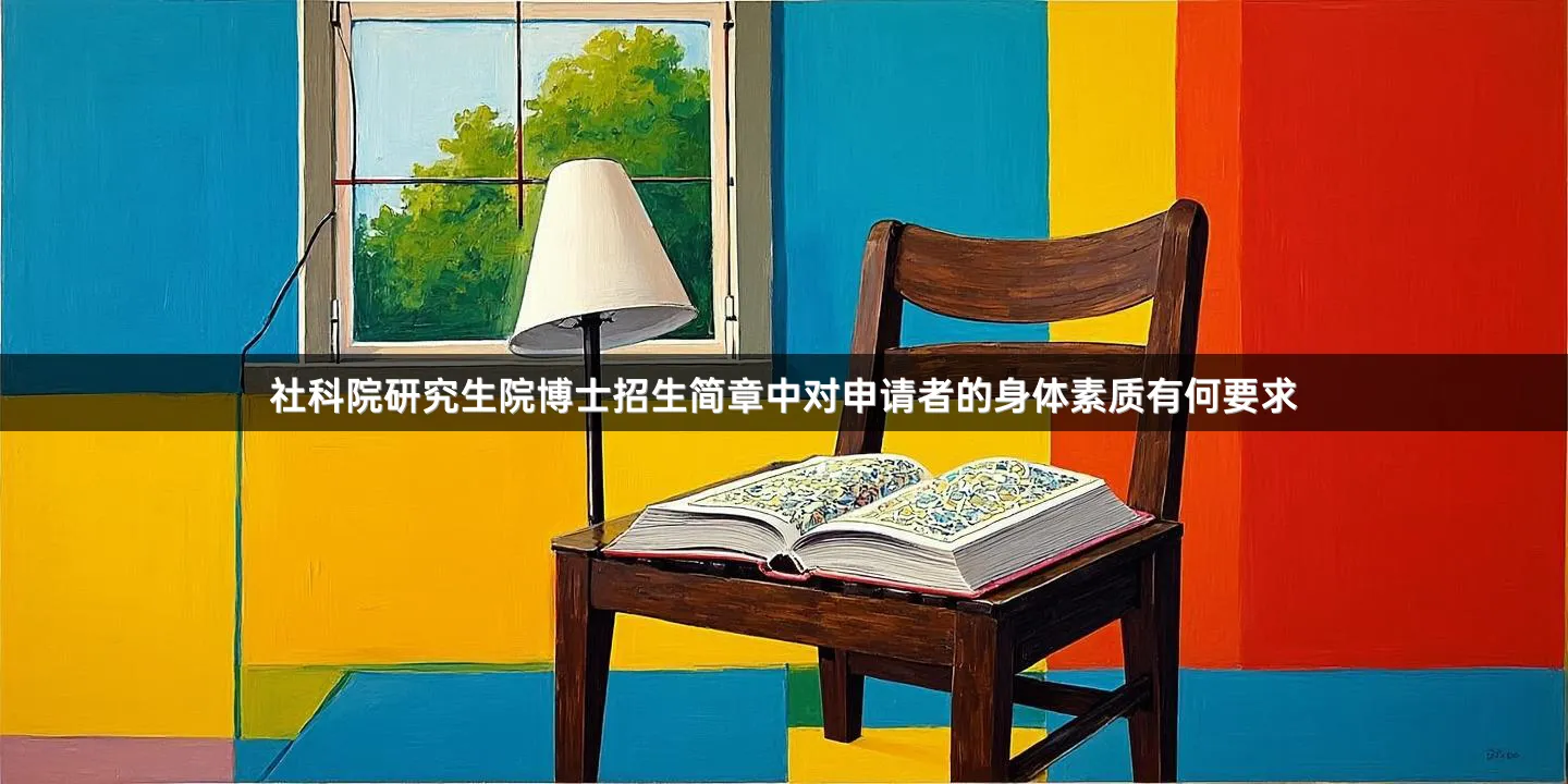 社科院研究生院博士招生简章中对申请者的身体素质有何要求