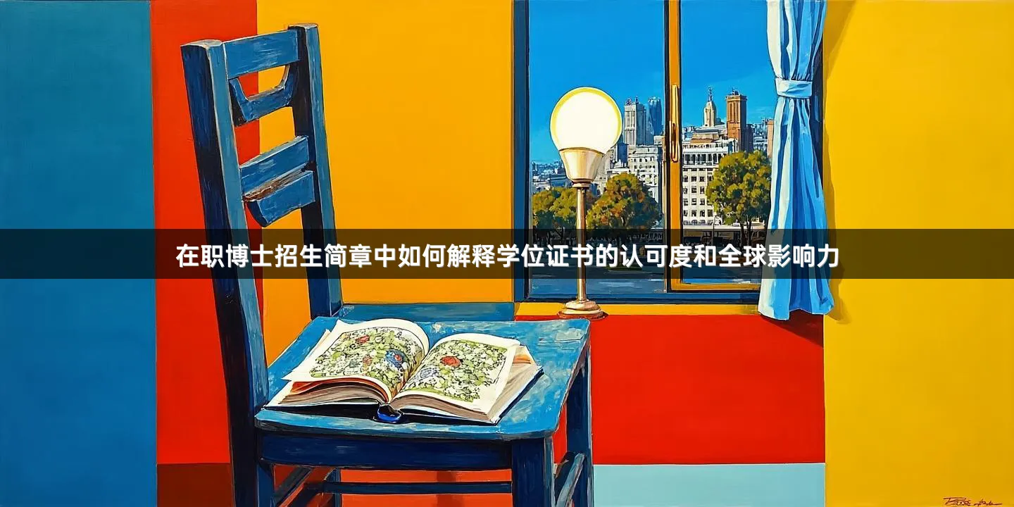 在职博士招生简章中如何解释学位证书的认可度和全球影响力