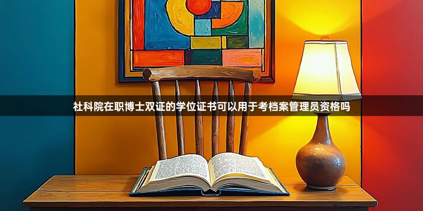 社科院在职博士双证的学位证书可以用于考档案管理员资格吗