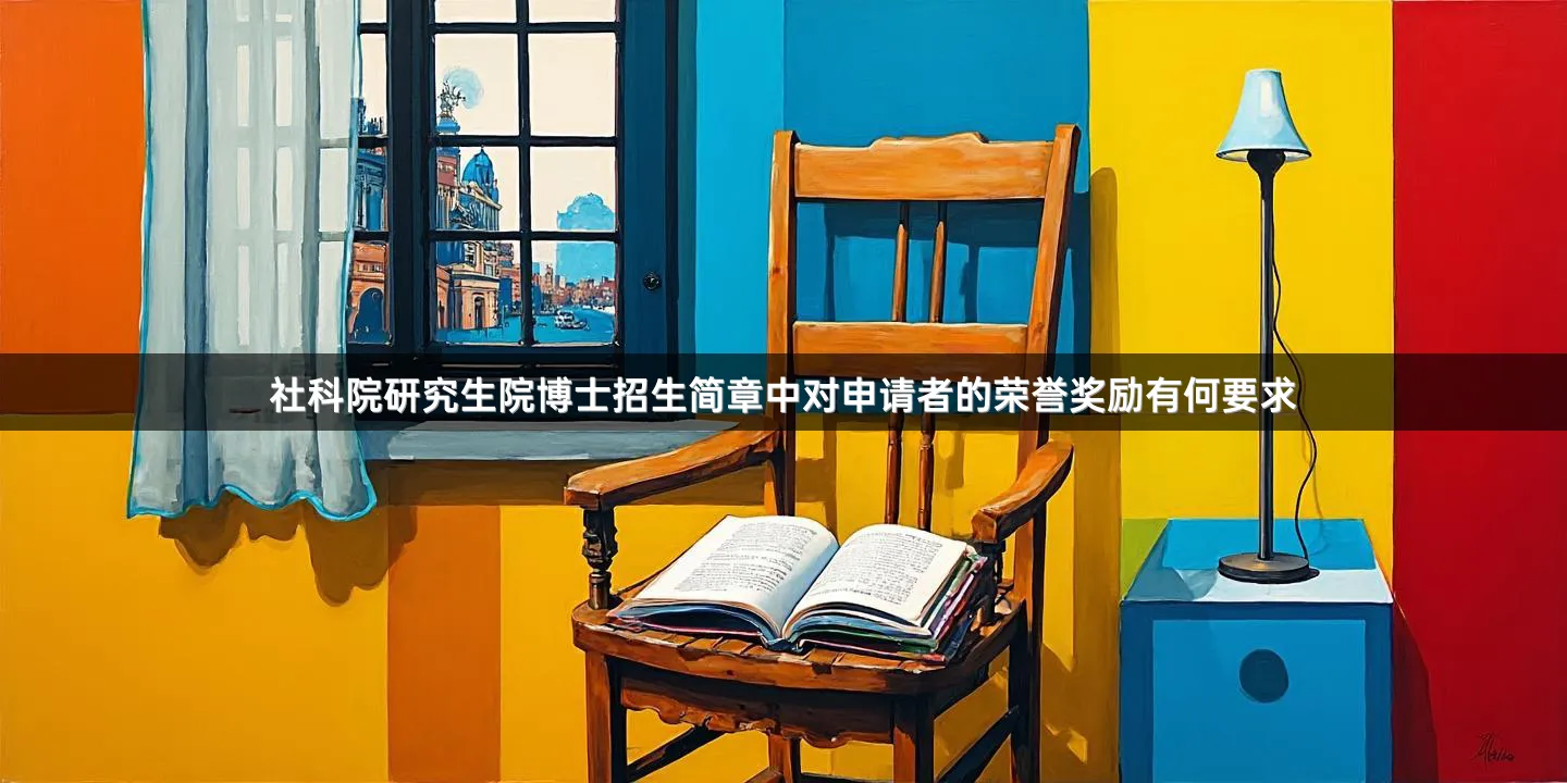 社科院研究生院博士招生简章中对申请者的荣誉奖励有何要求