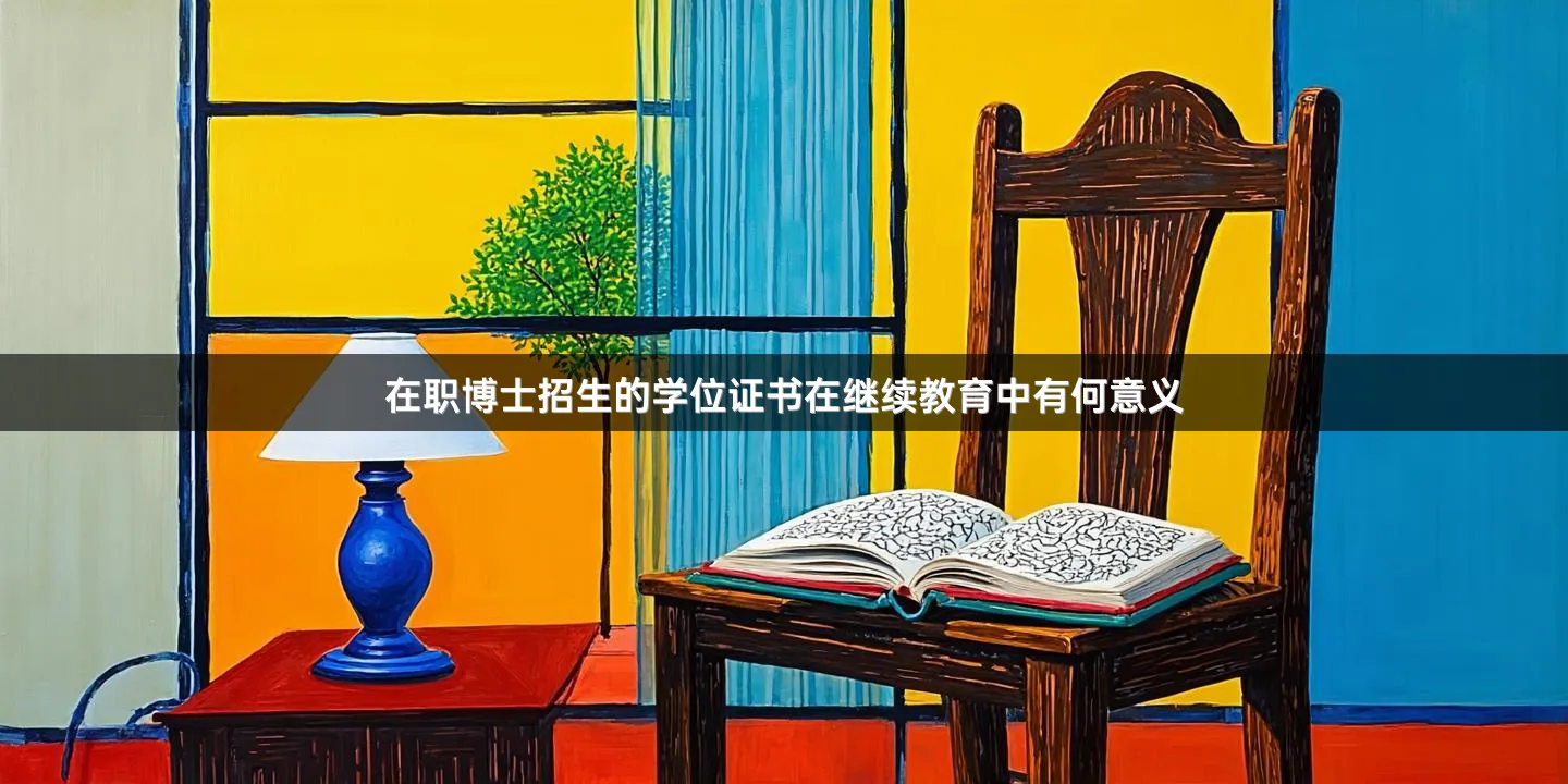 在职博士招生的学位证书在继续教育中有何意义
