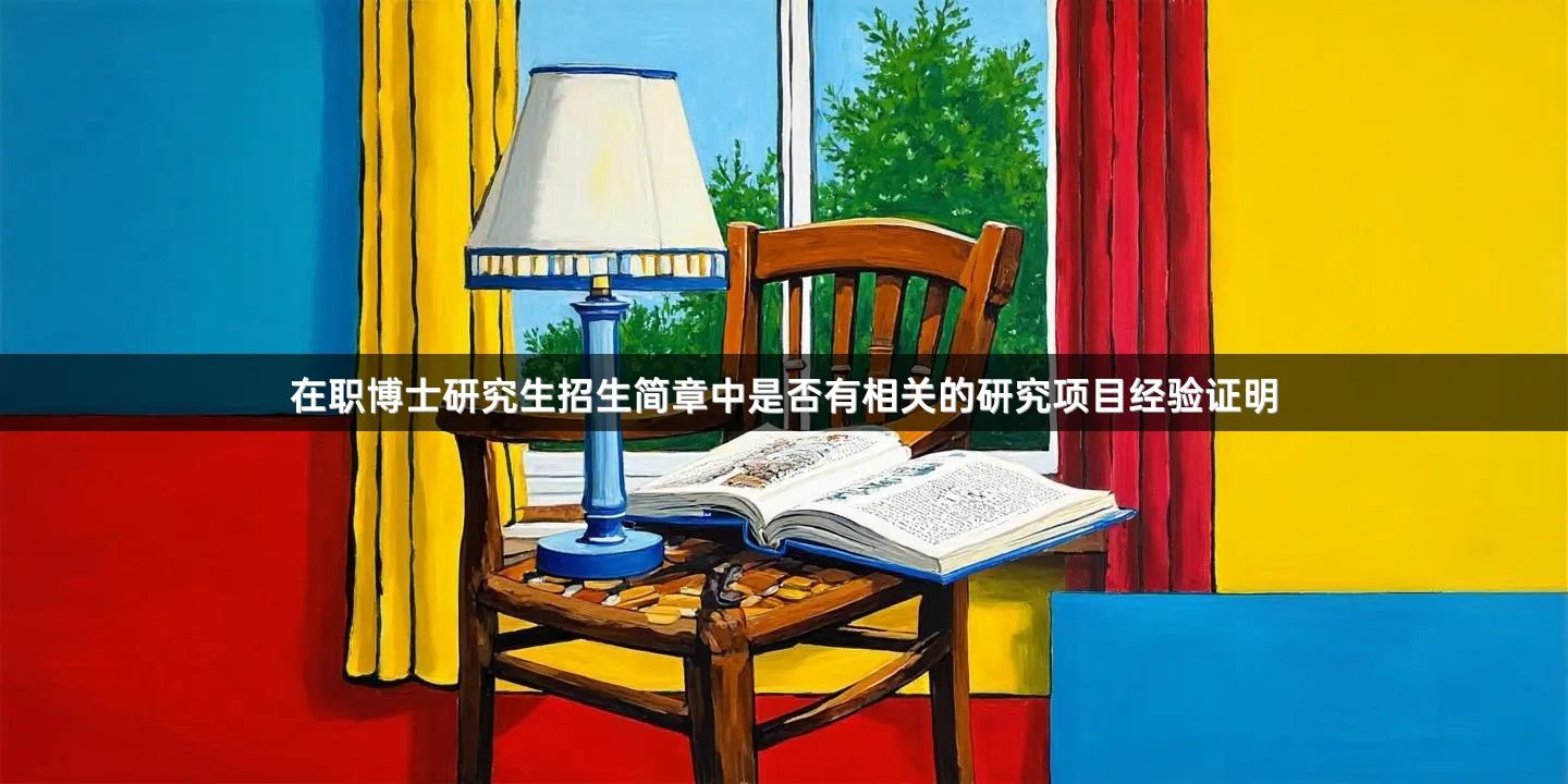在职博士研究生招生简章中是否有相关的研究项目经验证明