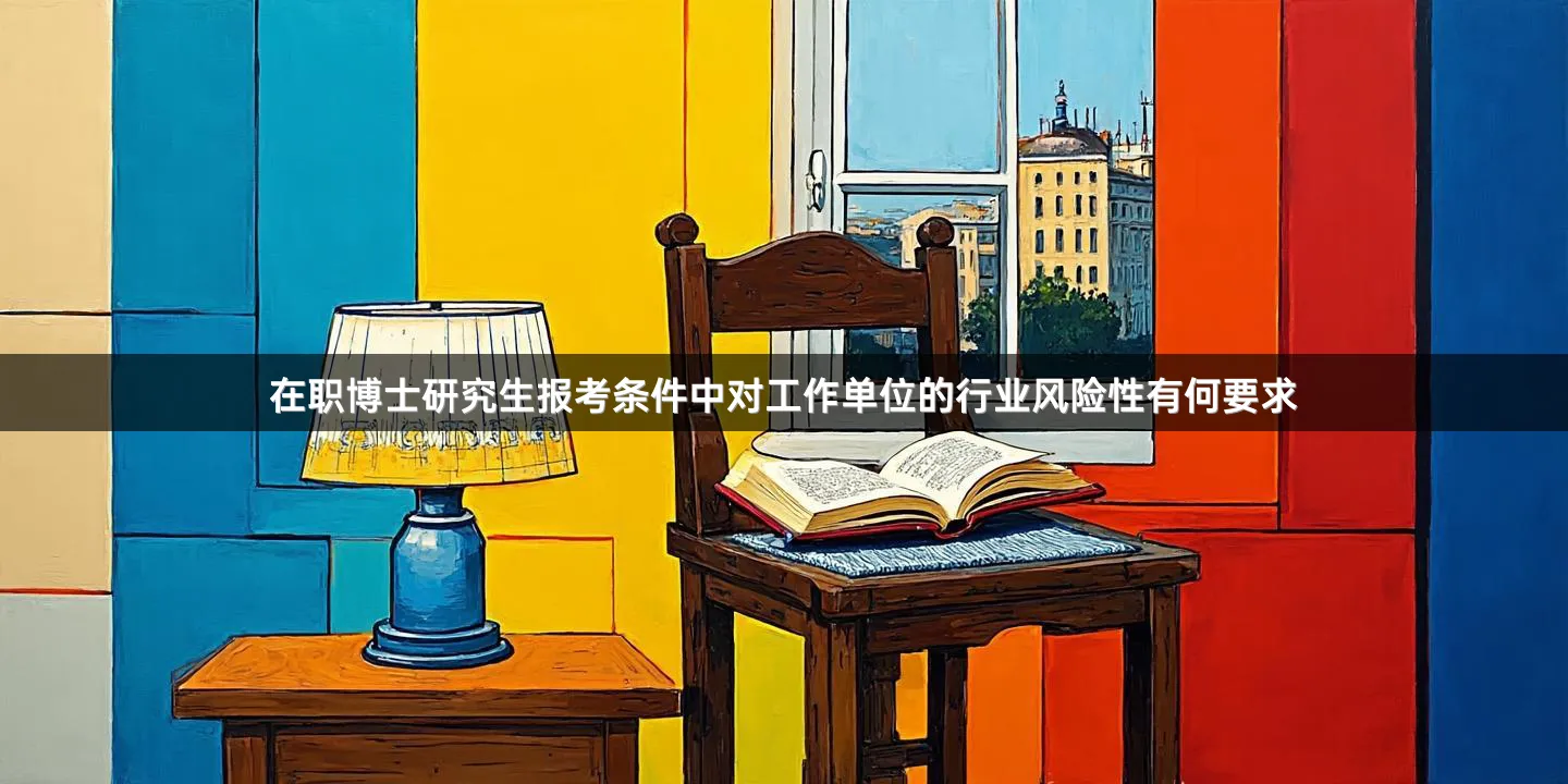 在职博士研究生报考条件中对工作单位的行业风险性有何要求