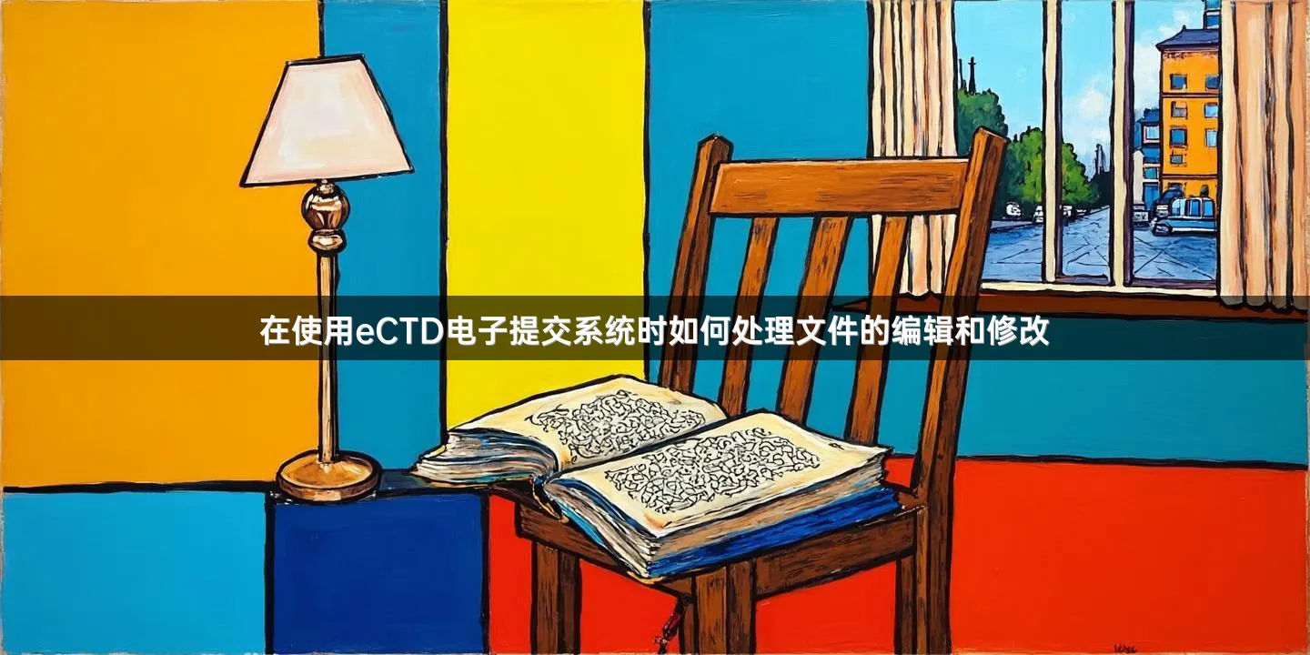 在使用eCTD电子提交系统时如何处理文件的编辑和修改