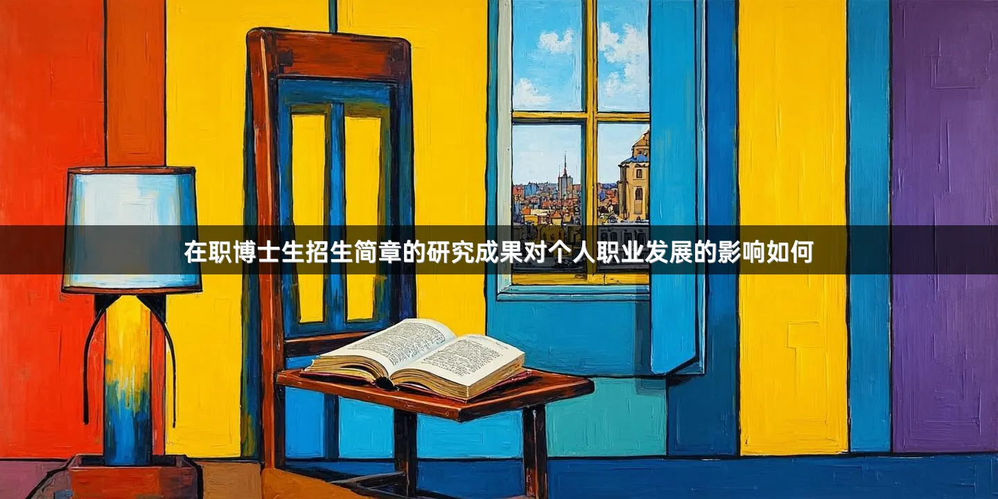 在职博士生招生简章的研究成果对个人职业发展的影响如何