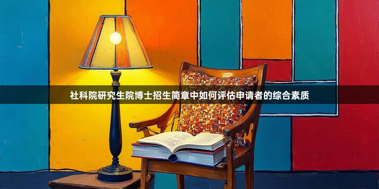社科院研究生院博士招生简章中如何评估申请者的综合素质