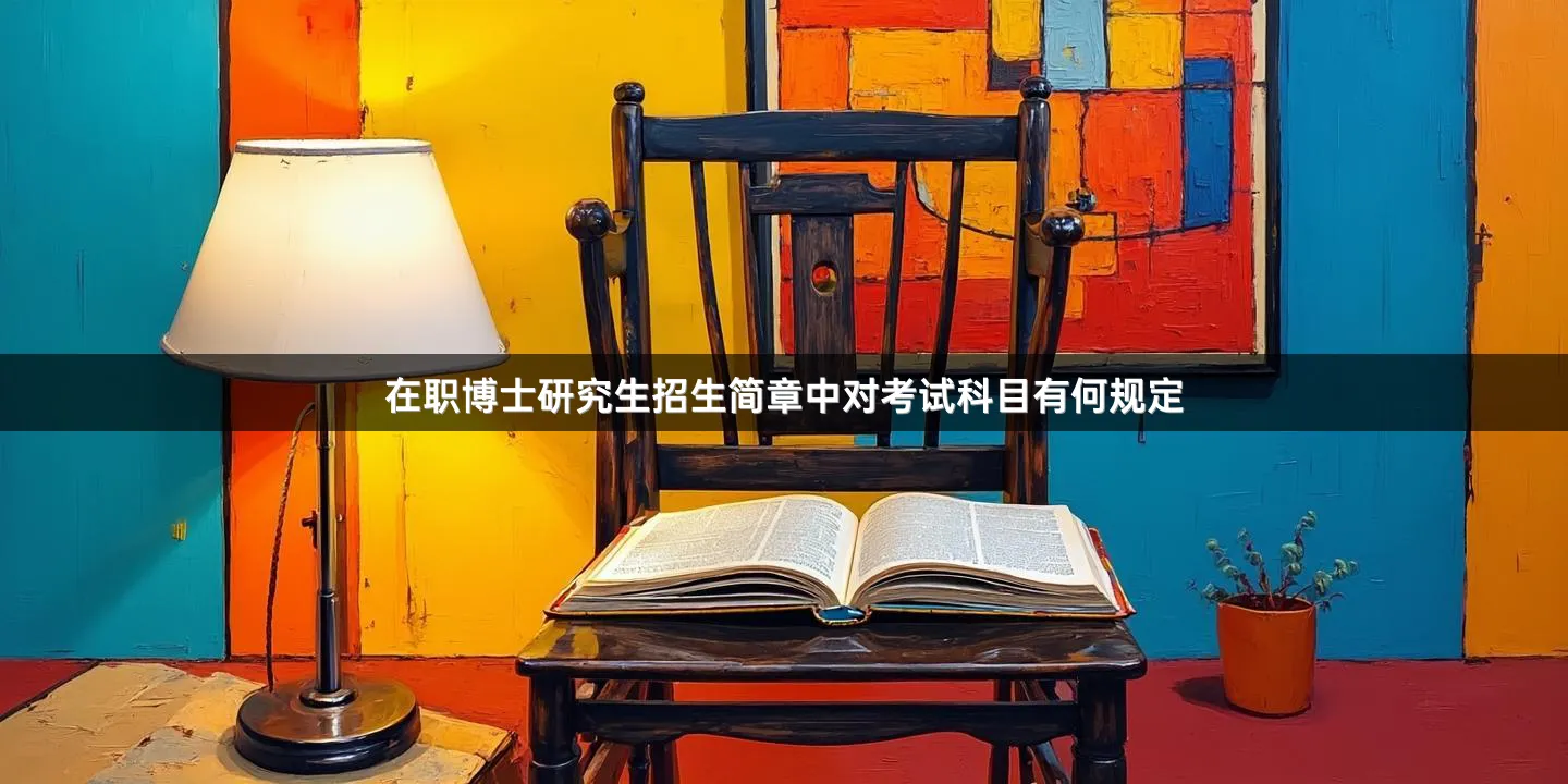 在职博士研究生招生简章中对考试科目有何规定