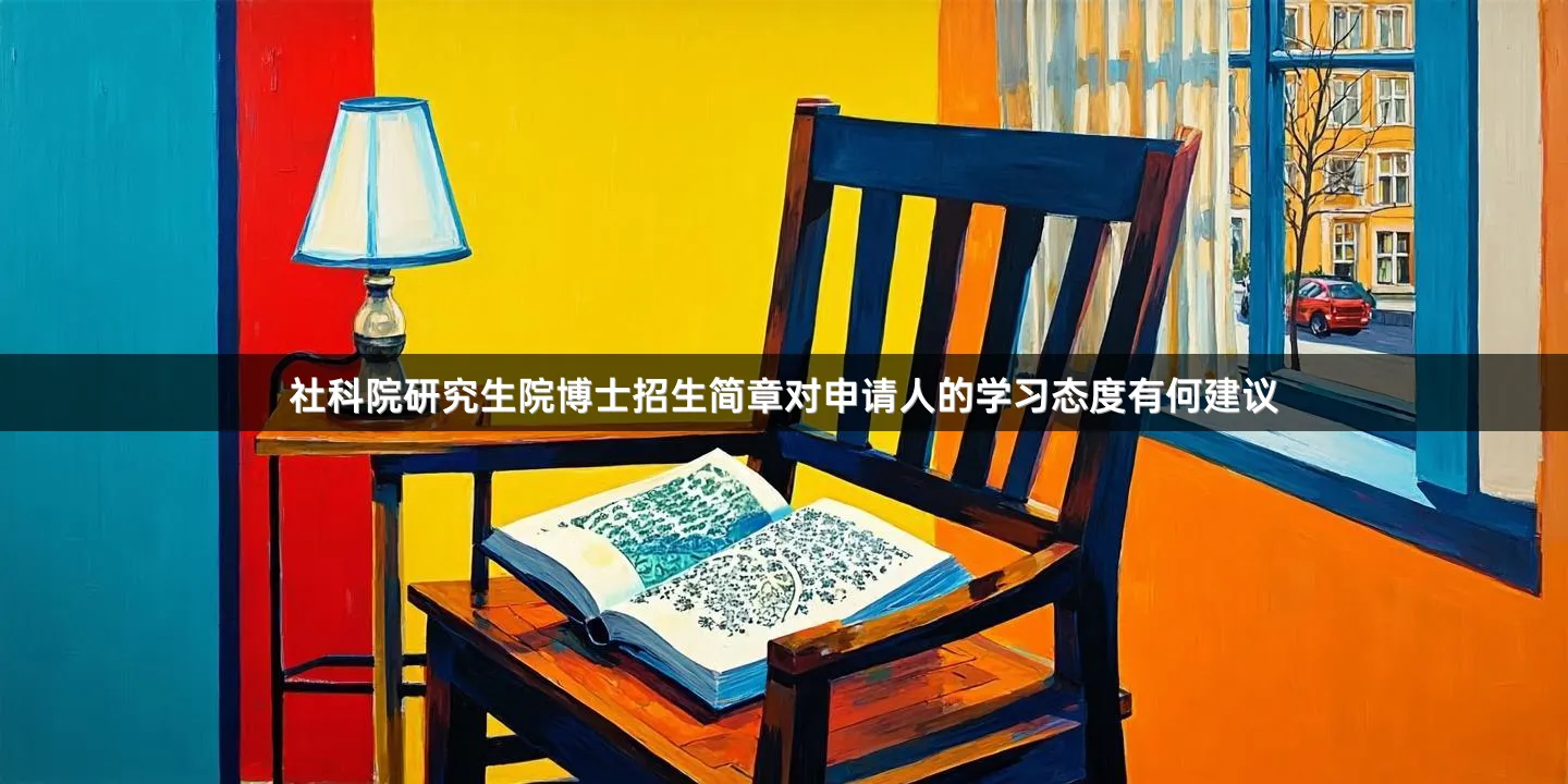 社科院研究生院博士招生简章对申请人的学习态度有何建议
