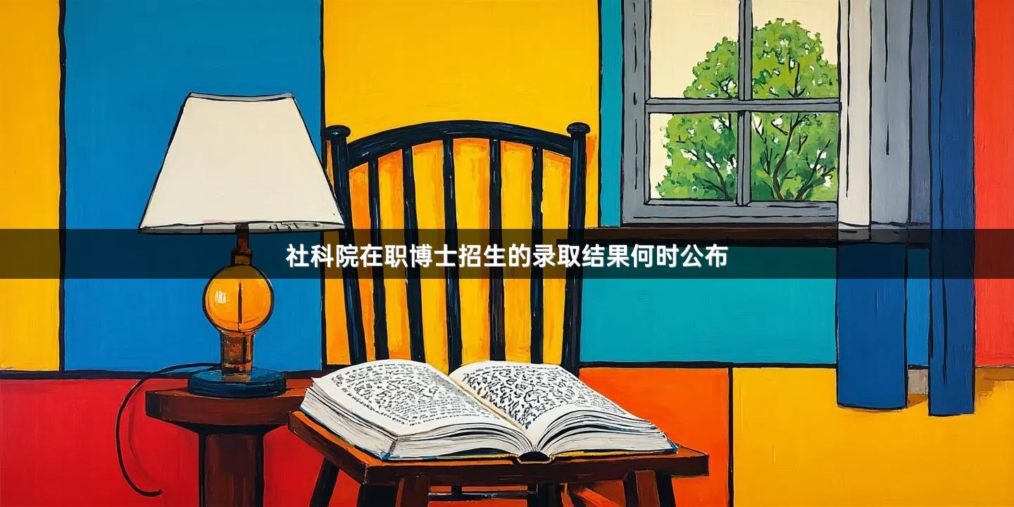 社科院在职博士招生的录取结果何时公布