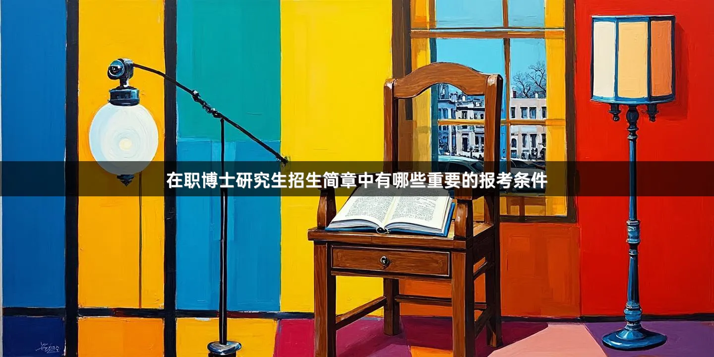 在职博士研究生招生简章中有哪些重要的报考条件