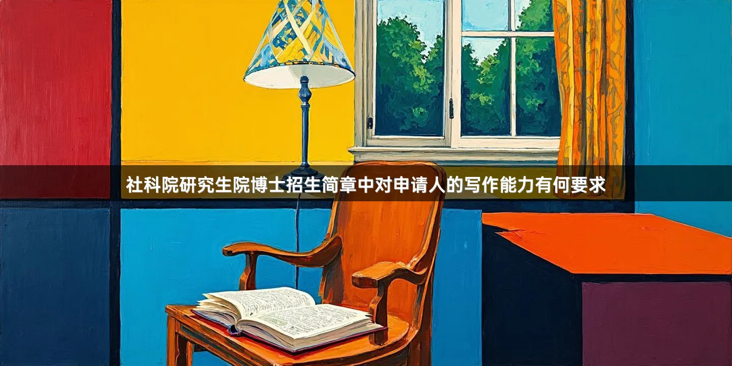 社科院研究生院博士招生简章中对申请人的写作能力有何要求