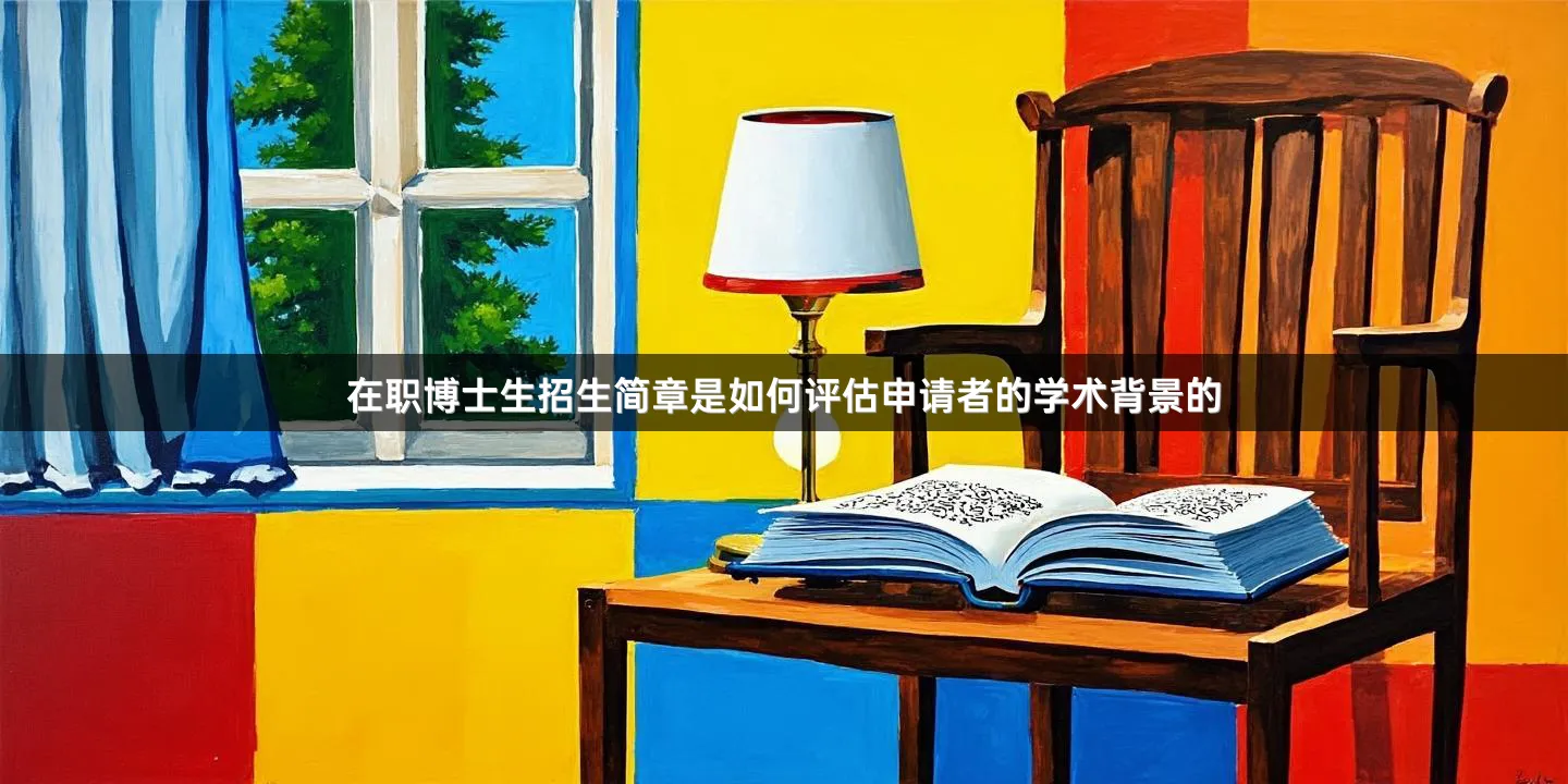 在职博士生招生简章是如何评估申请者的学术背景的