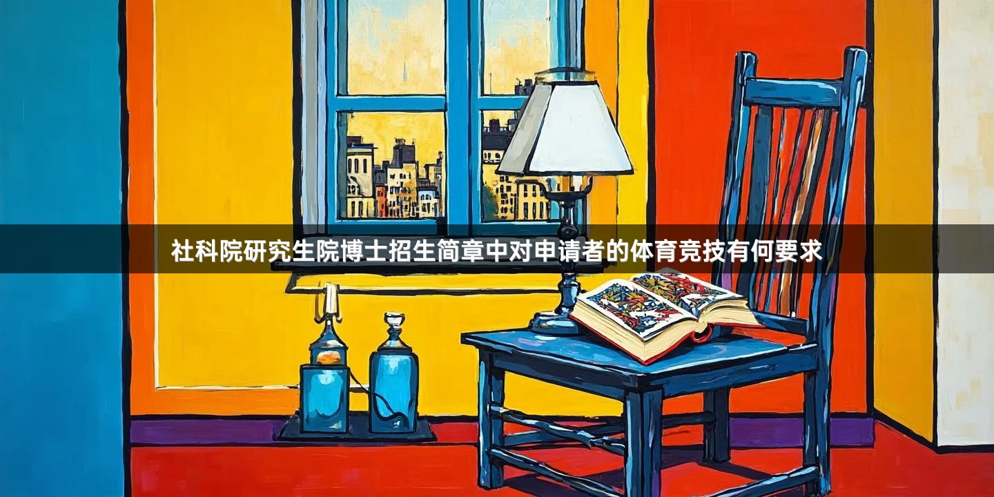 社科院研究生院博士招生简章中对申请者的体育竞技有何要求