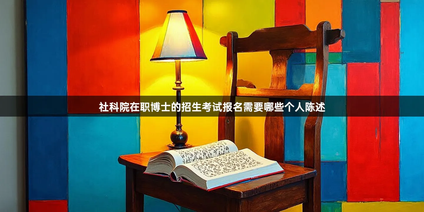 社科院在职博士的招生考试报名需要哪些个人陈述