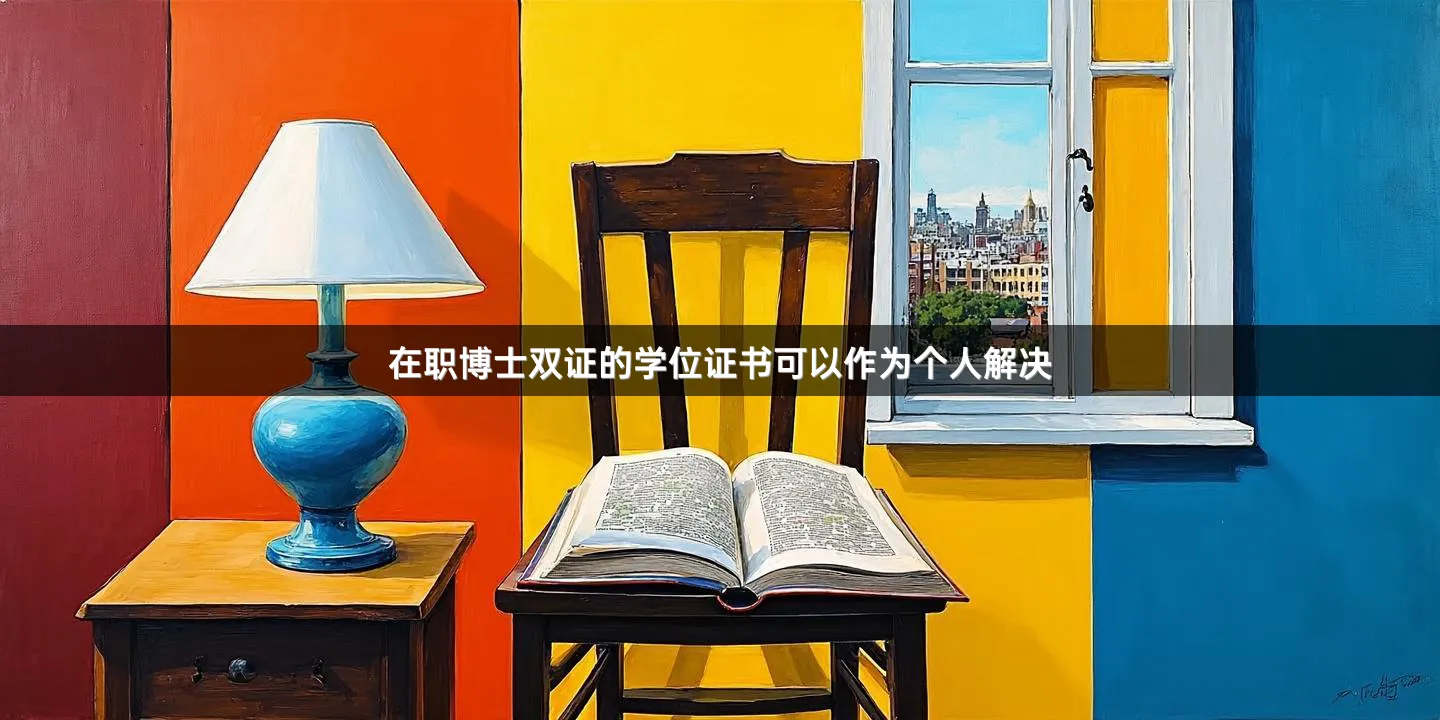 在职博士双证的学位证书可以作为个人解决