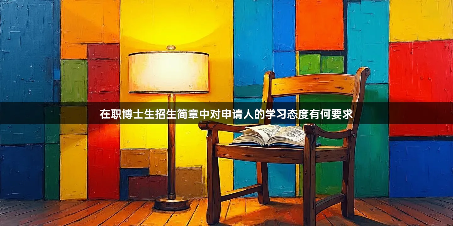 在职博士生招生简章中对申请人的学习态度有何要求