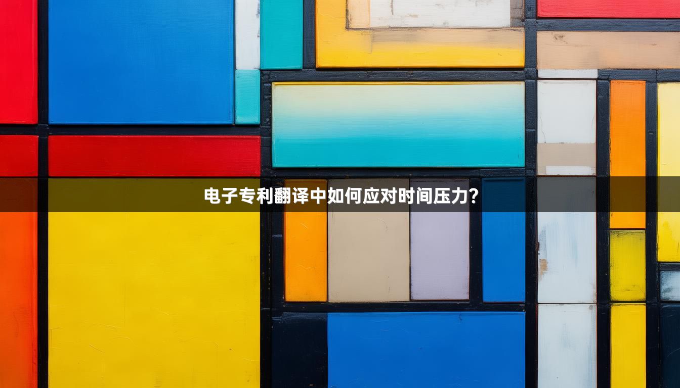 电子专利翻译中如何应对时间压力？