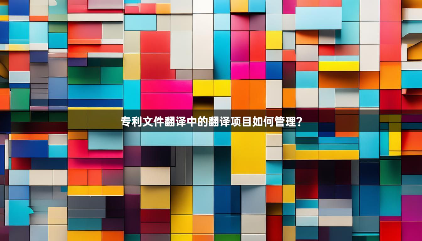 專利文件翻譯中的翻譯項目如何管理？