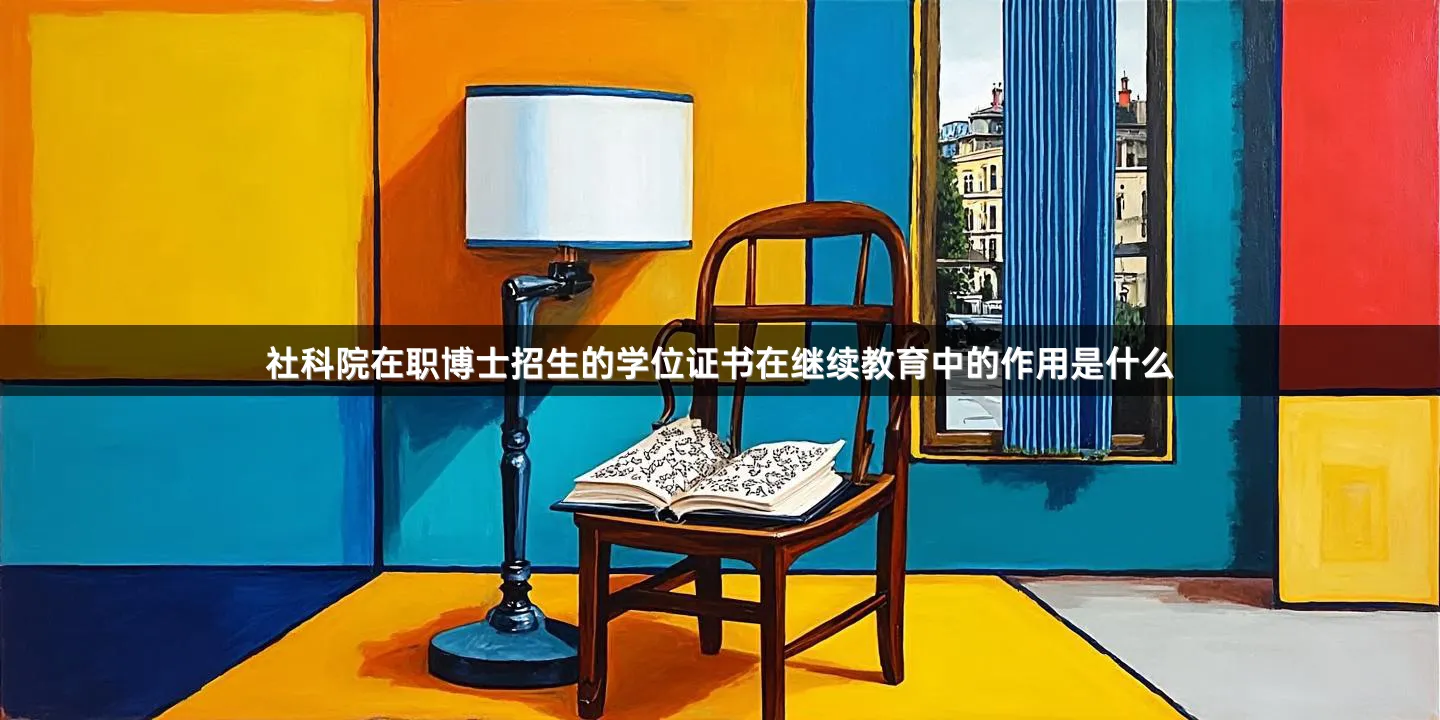 社科院在职博士招生的学位证书在继续教育中的作用是什么