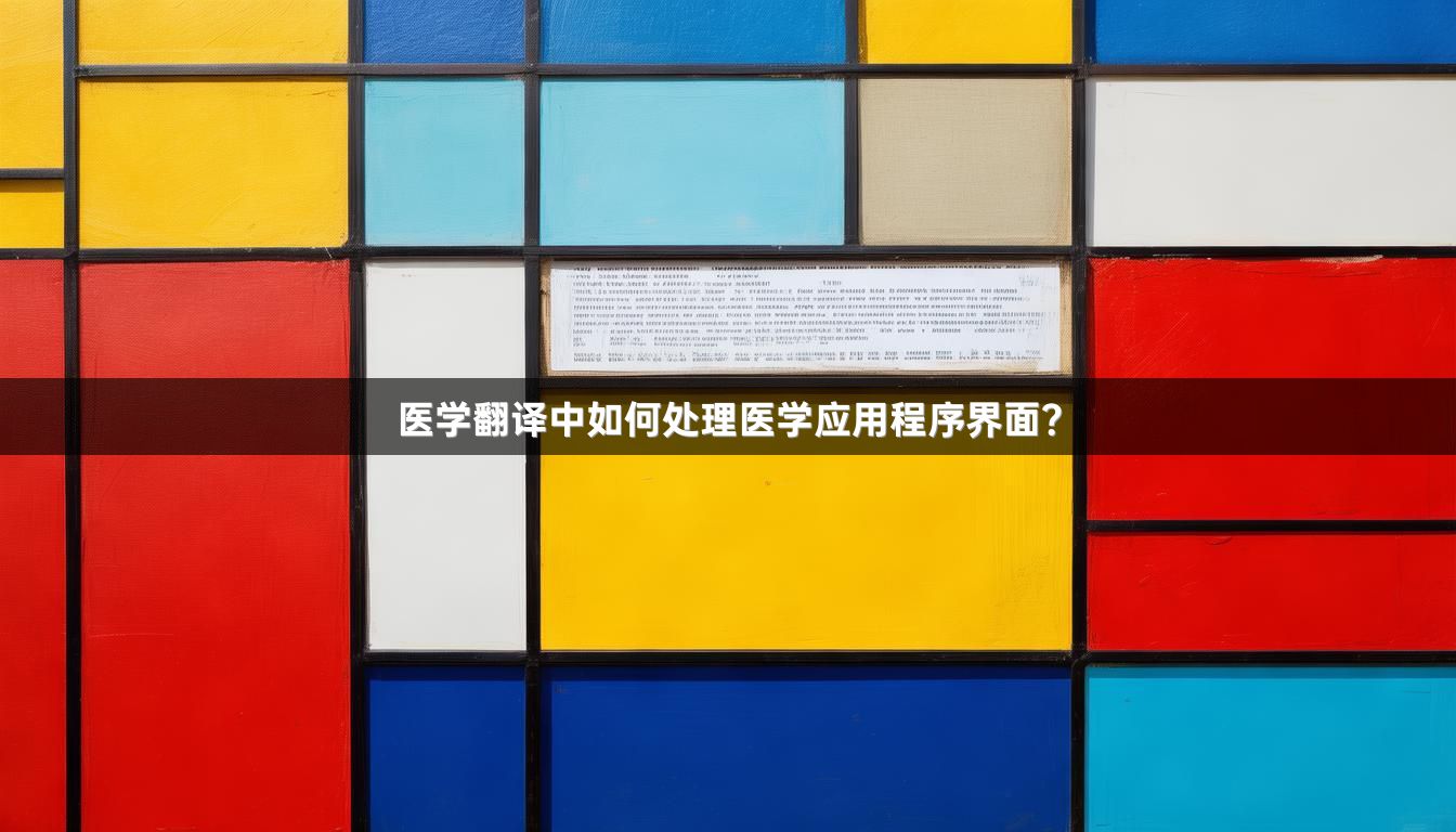 医学翻译中如何处理医学应用程序界面？