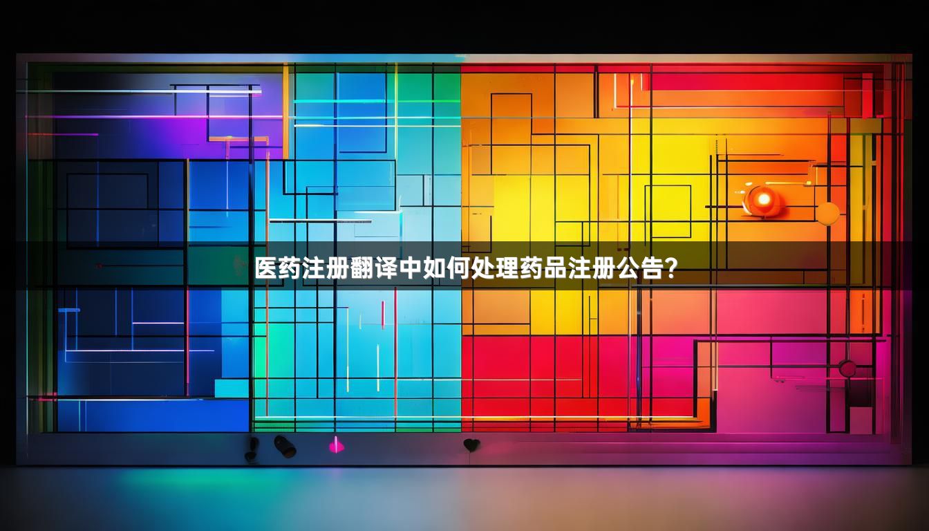 医药注册翻译中如何处理药品注册公告？