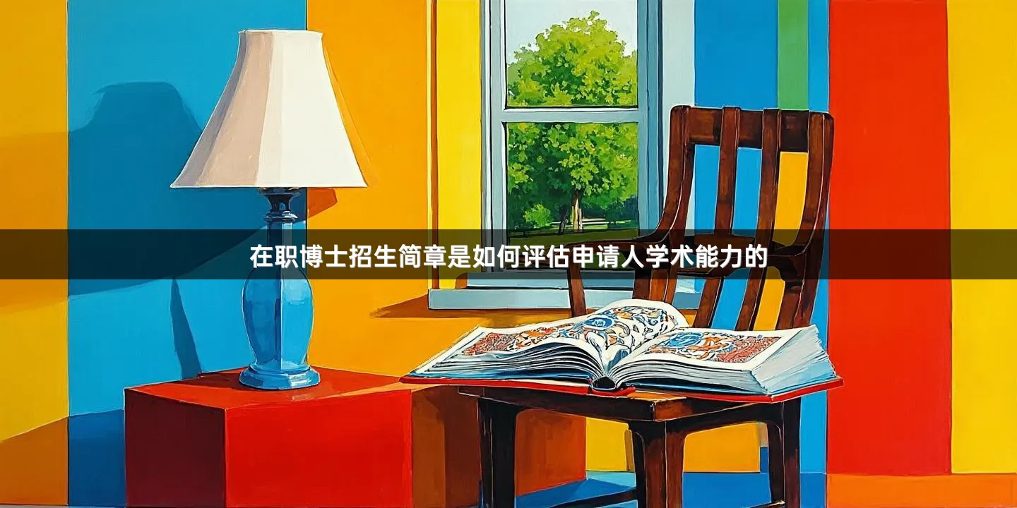 在职博士招生简章是如何评估申请人学术能力的