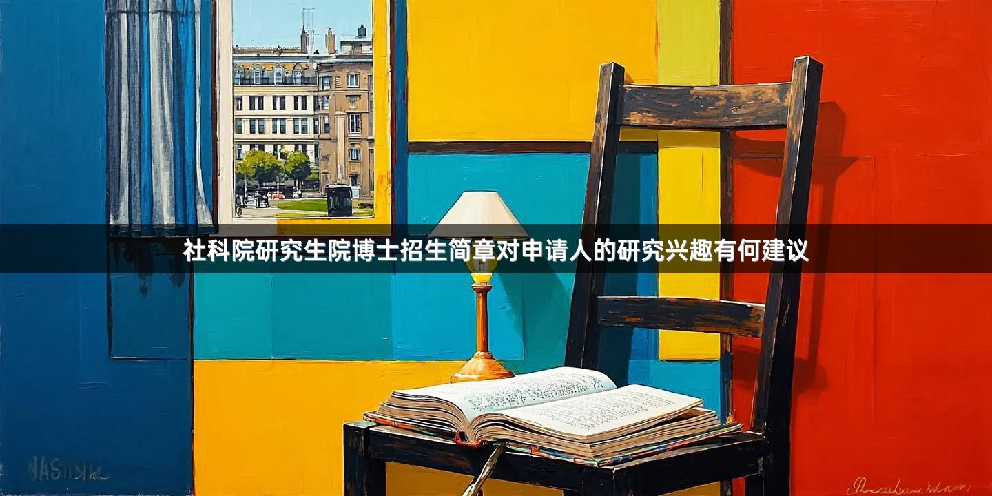 社科院研究生院博士招生简章对申请人的研究兴趣有何建议