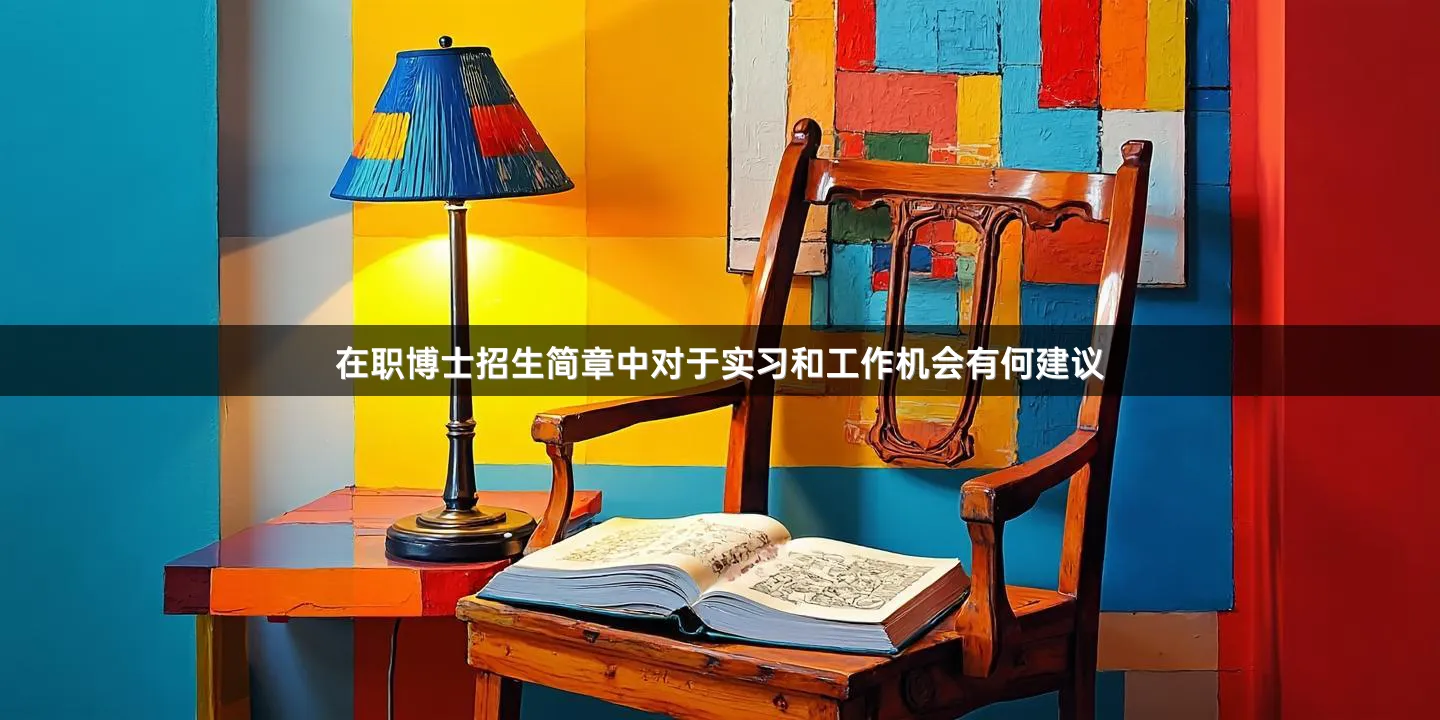在职博士招生简章中对于实习和工作机会有何建议