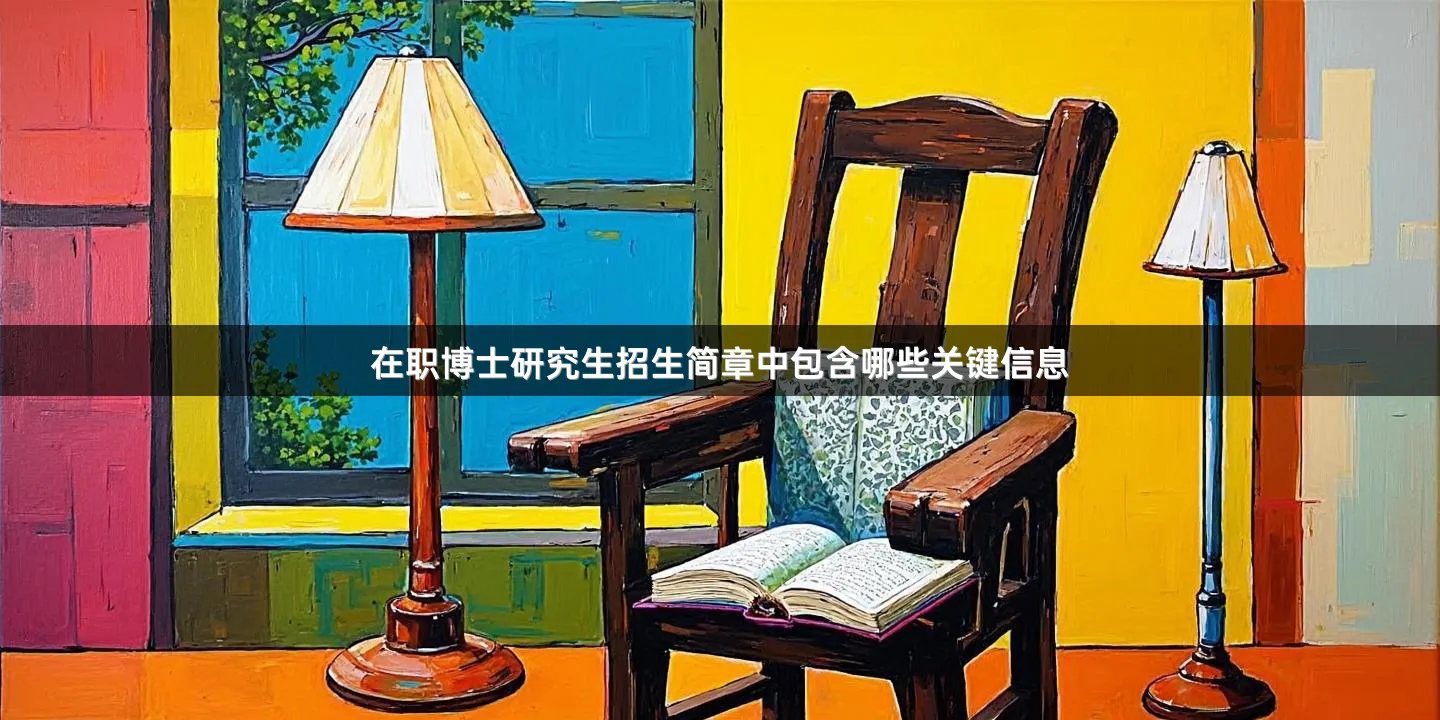 在职博士研究生招生简章中包含哪些关键信息