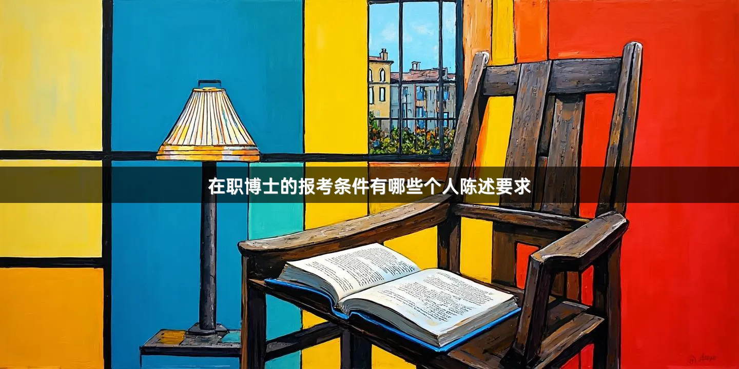 在职博士的报考条件有哪些个人陈述要求