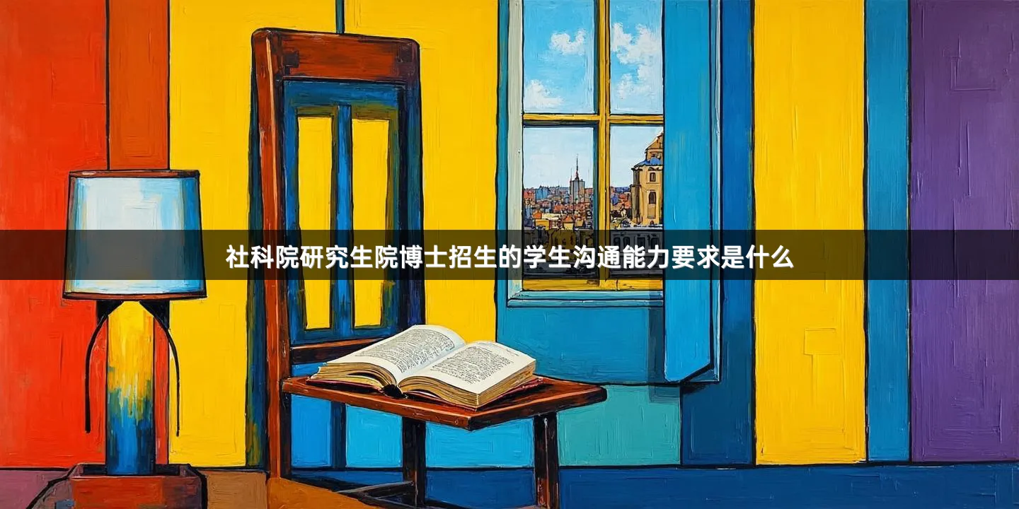 社科院研究生院博士招生的学生沟通能力要求是什么