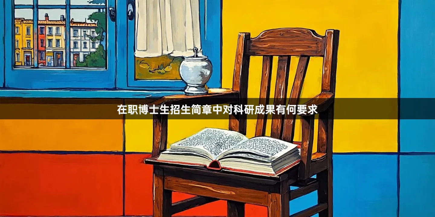 在职博士生招生简章中对科研成果有何要求