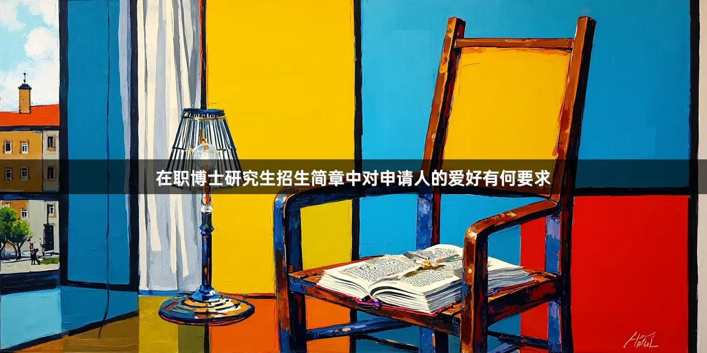 在职博士研究生招生简章中对申请人的爱好有何要求