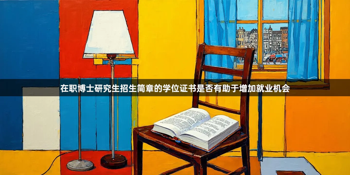 在职博士研究生招生简章的学位证书是否有助于增加就业机会