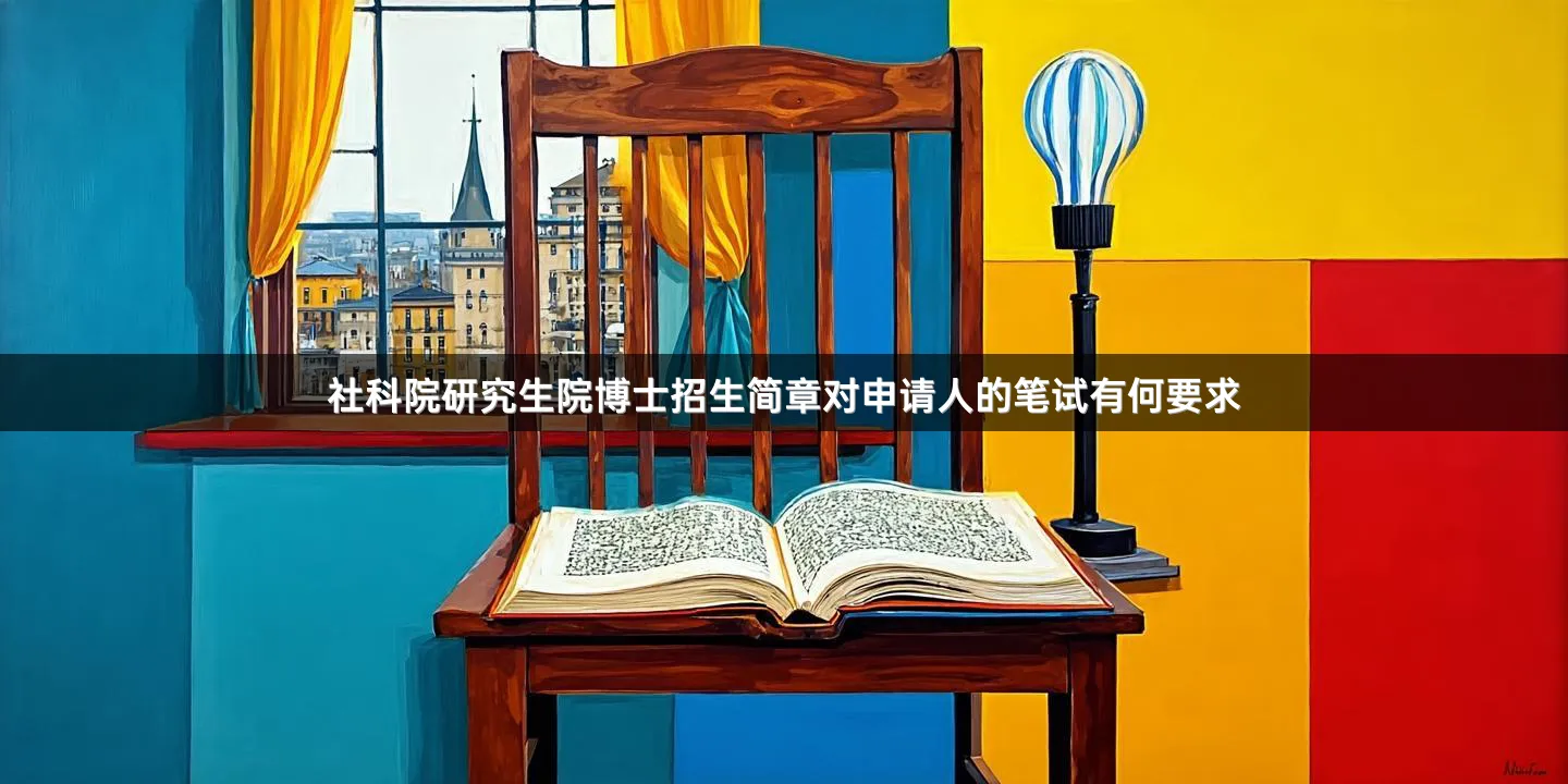 社科院研究生院博士招生简章对申请人的笔试有何要求