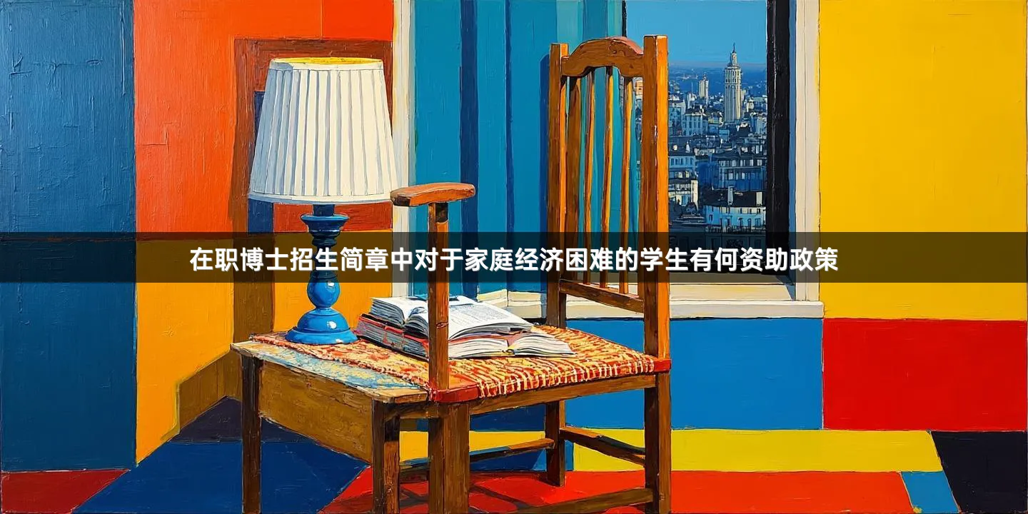 在职博士招生简章中对于家庭经济困难的学生有何资助政策