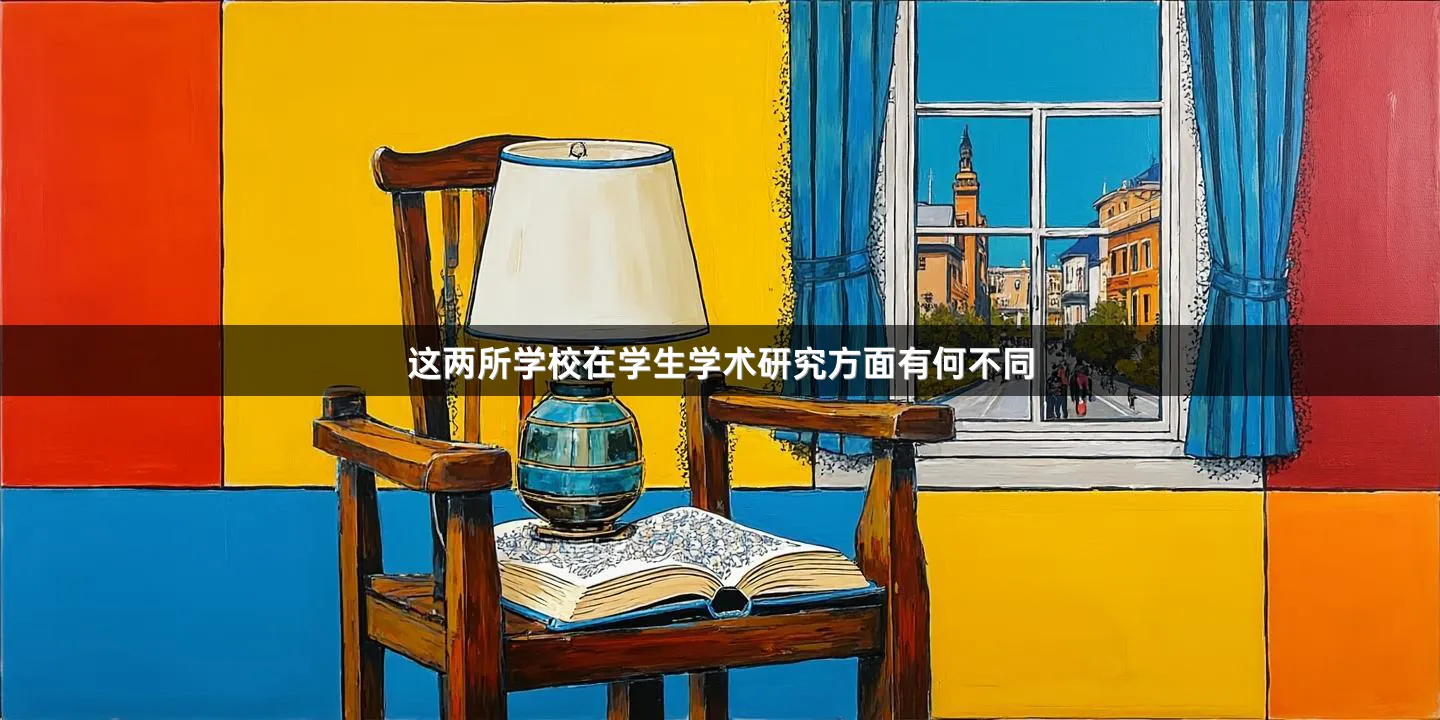 这两所学校在学生学术研究方面有何不同