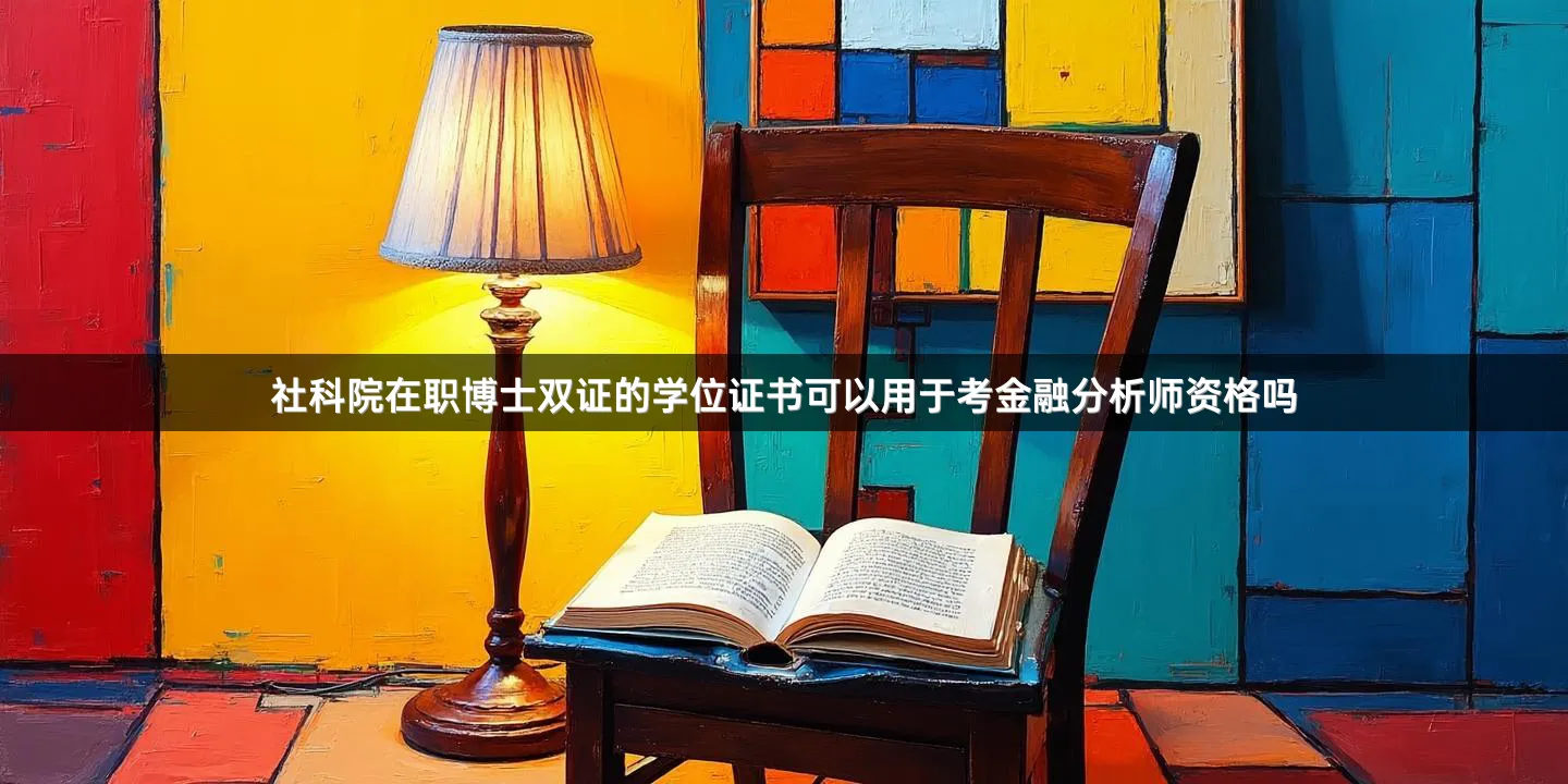 社科院在职博士双证的学位证书可以用于考金融分析师资格吗