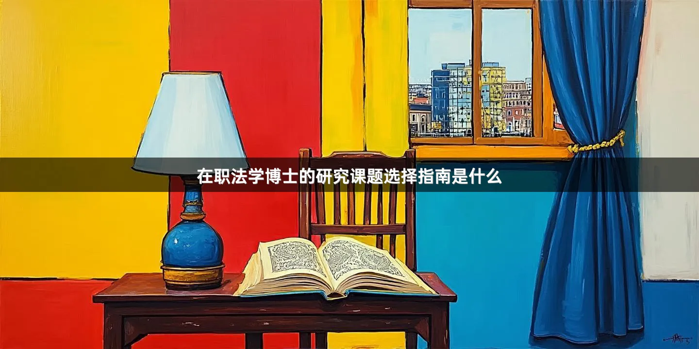 在职法学博士的研究课题选择指南是什么