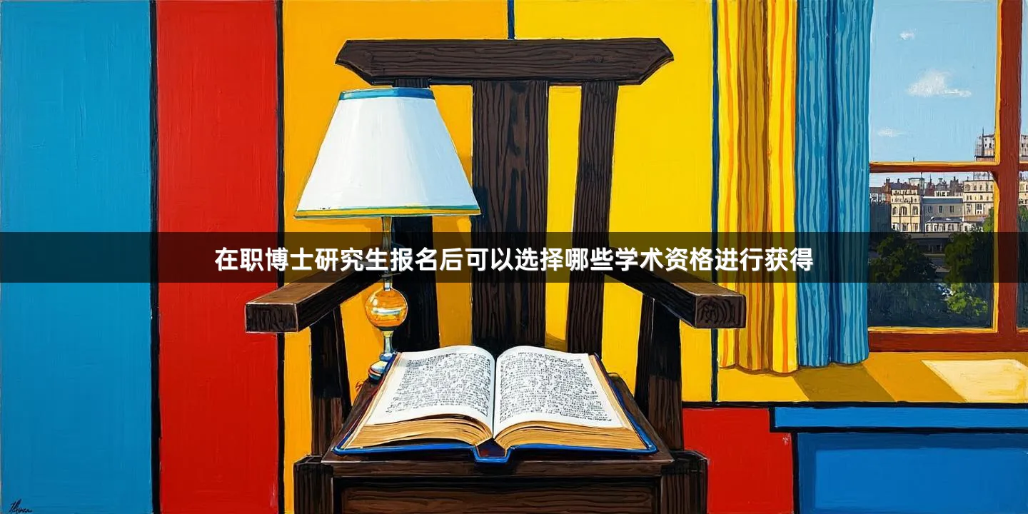 在职博士研究生报名后可以选择哪些学术资格进行获得