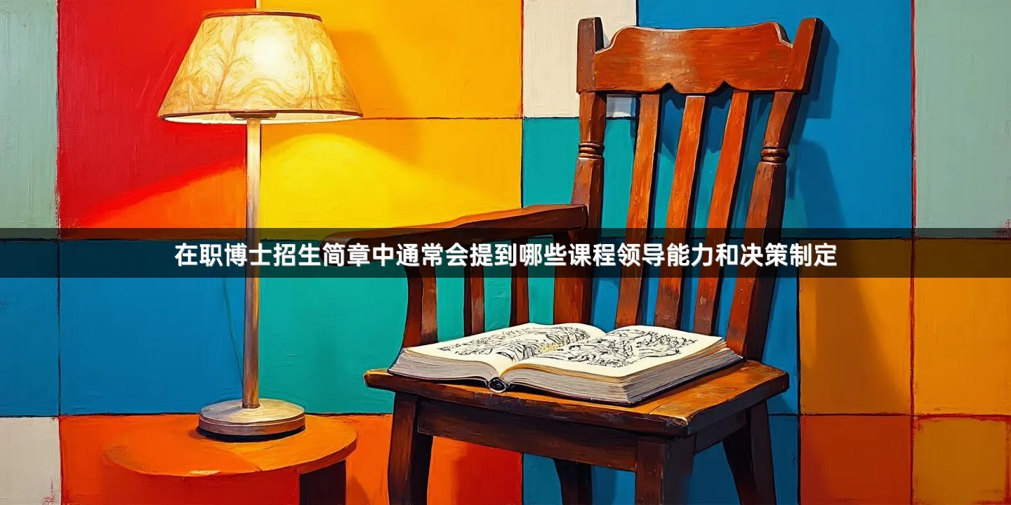 在职博士招生简章中通常会提到哪些课程领导能力和决策制定