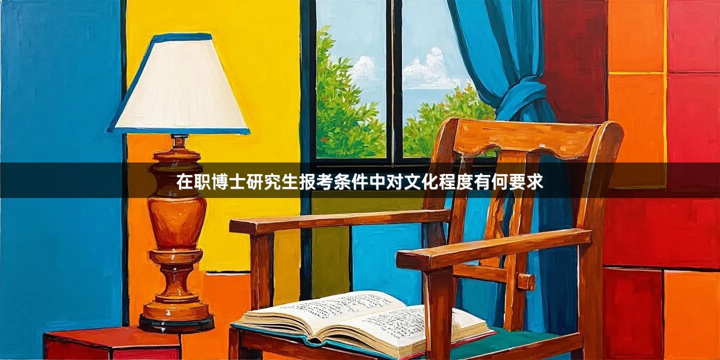 在职博士研究生报考条件中对文化程度有何要求