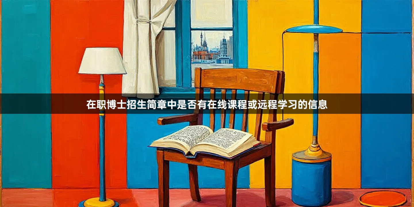 在职博士招生简章中是否有在线课程或远程学习的信息
