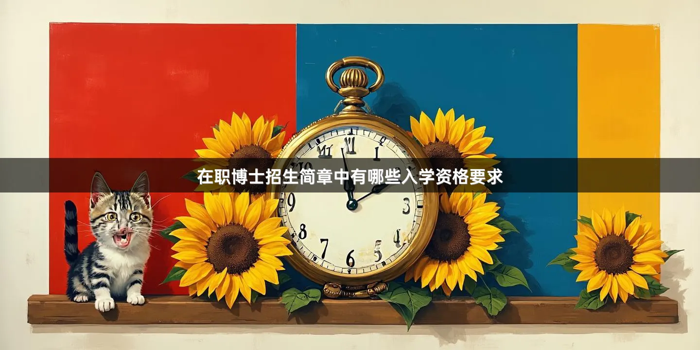 在职博士招生简章中有哪些入学资格要求