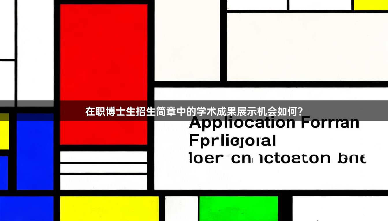 在职博士生招生简章中的学术成果展示机会如何？