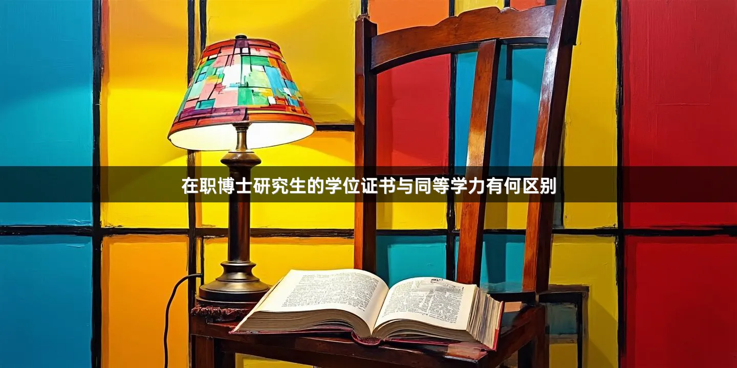 在职博士研究生的学位证书与同等学力有何区别