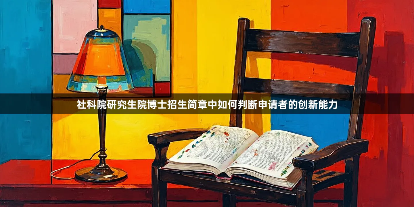 社科院研究生院博士招生简章中如何判断申请者的创新能力