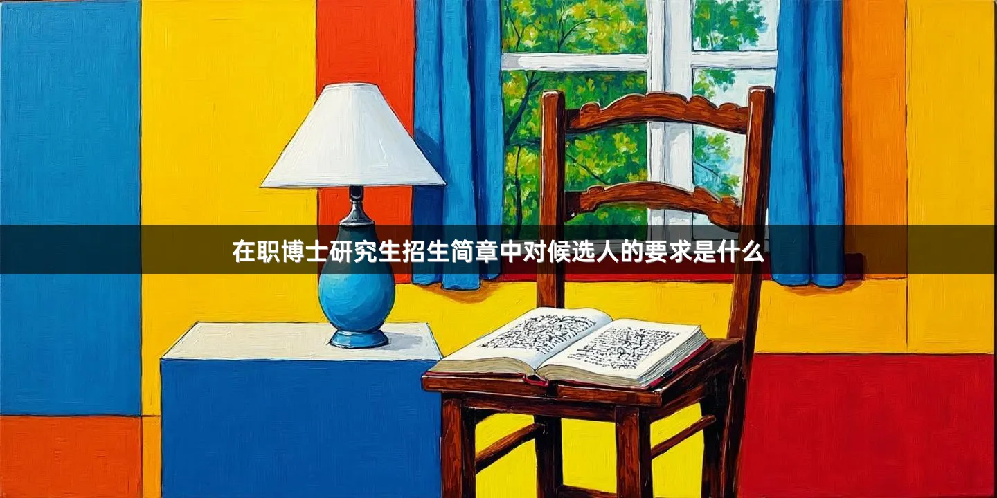 在职博士研究生招生简章中对候选人的要求是什么