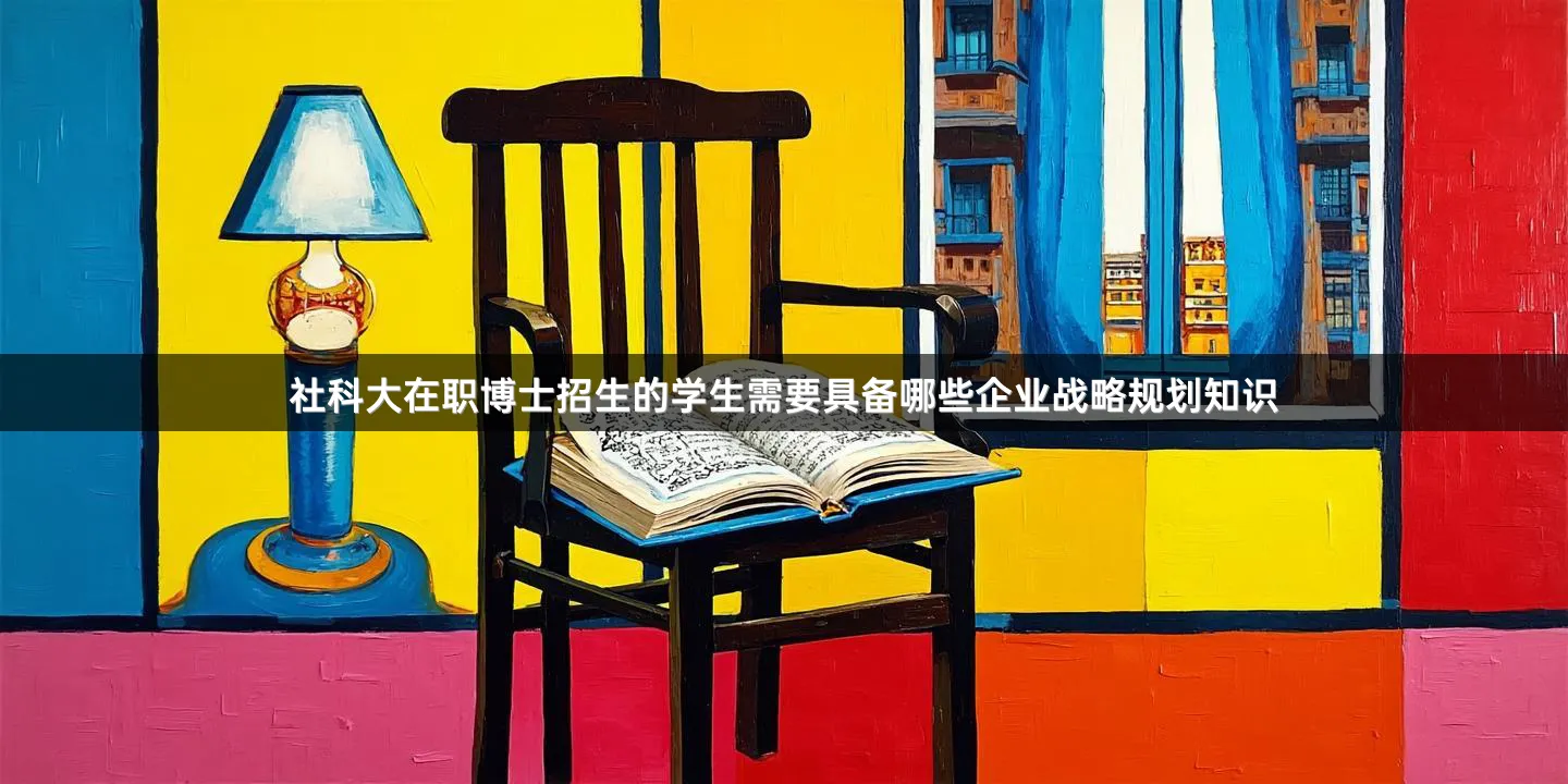 社科大在职博士招生的学生需要具备哪些企业战略规划知识