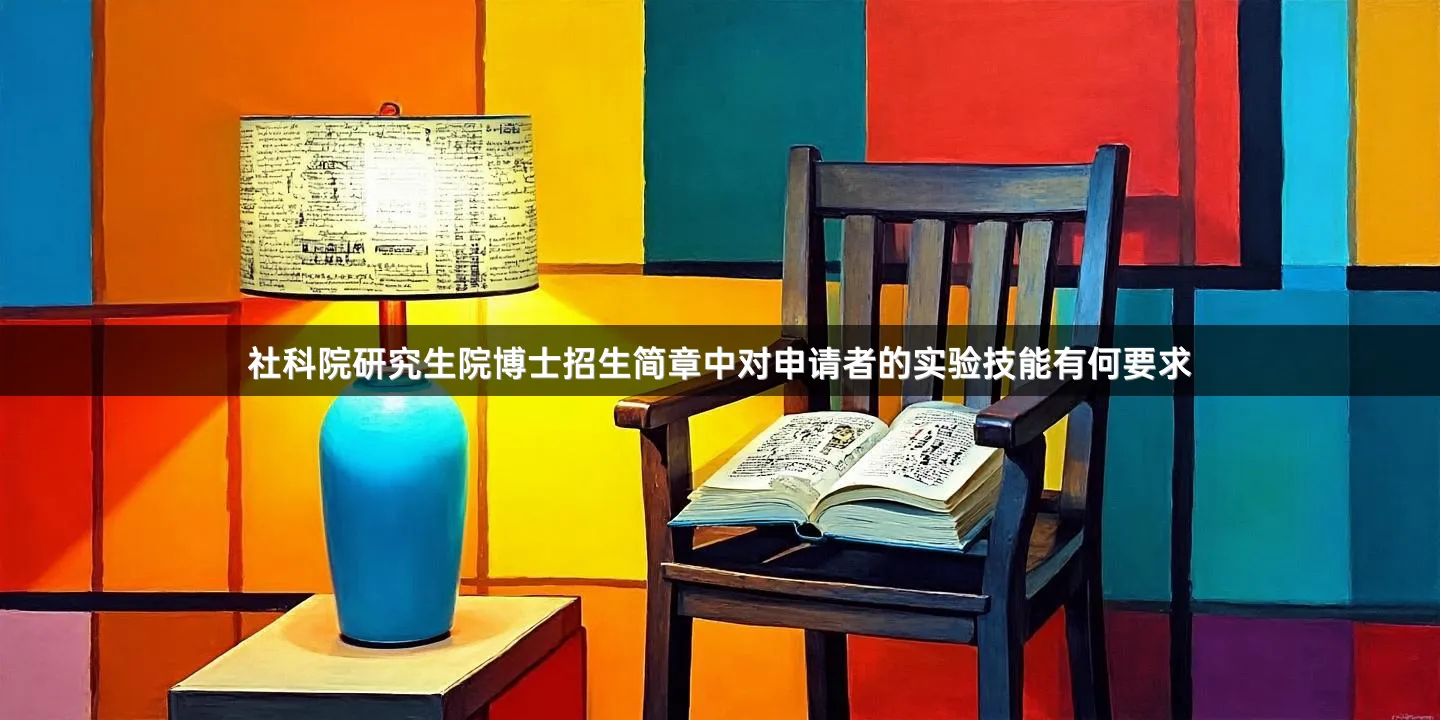 社科院研究生院博士招生简章中对申请者的实验技能有何要求